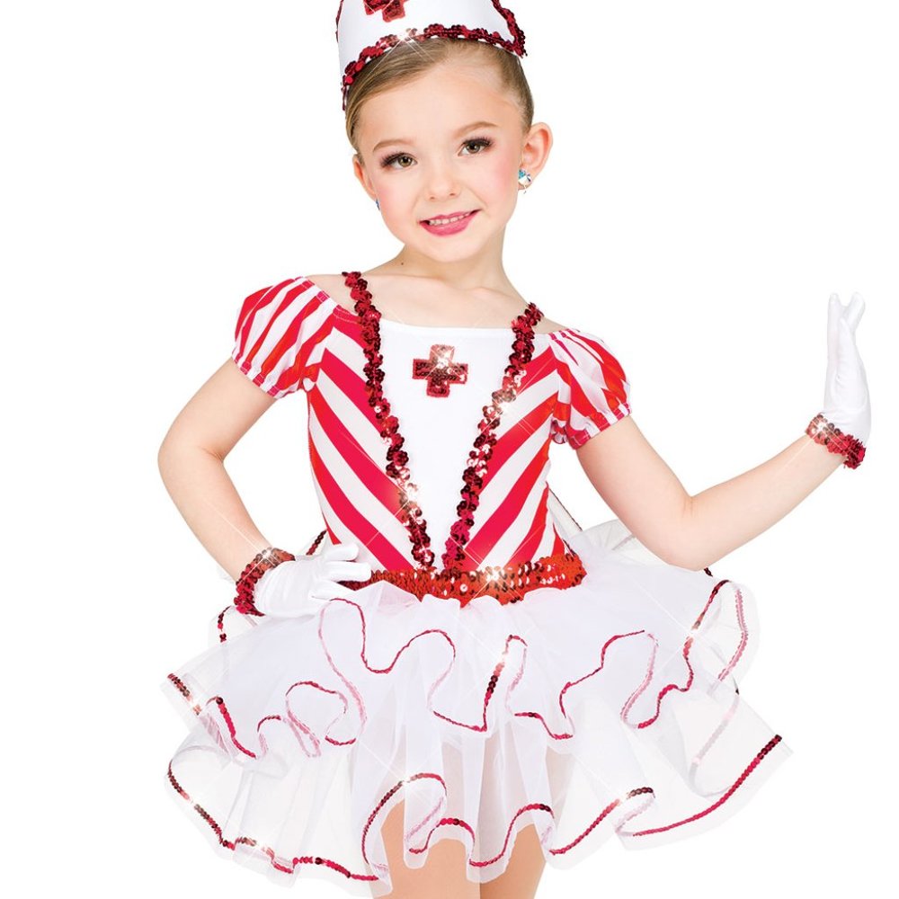 Red Nurse Dance Costume - Size: Small Child